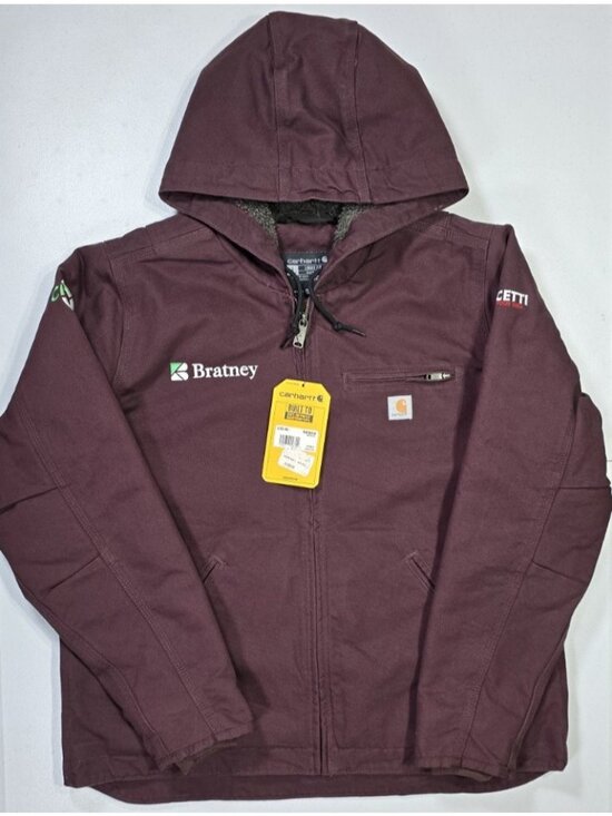 Carhartt Jackets & Blazers - Carhartt Full Zip Duck Canvas Hooded Sherpa Lined Work Coat Jacket Women's L New